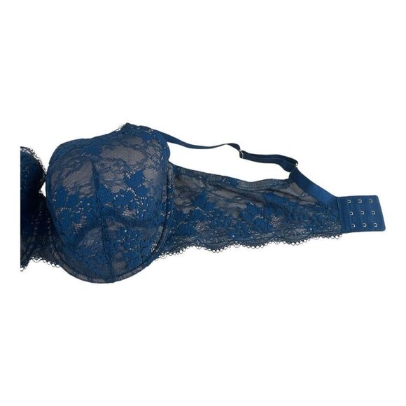 Third Love Turquoise Floral Lace Underwired Bra Size 42F Lightly Lined Lingerie - Picture 7 of 10